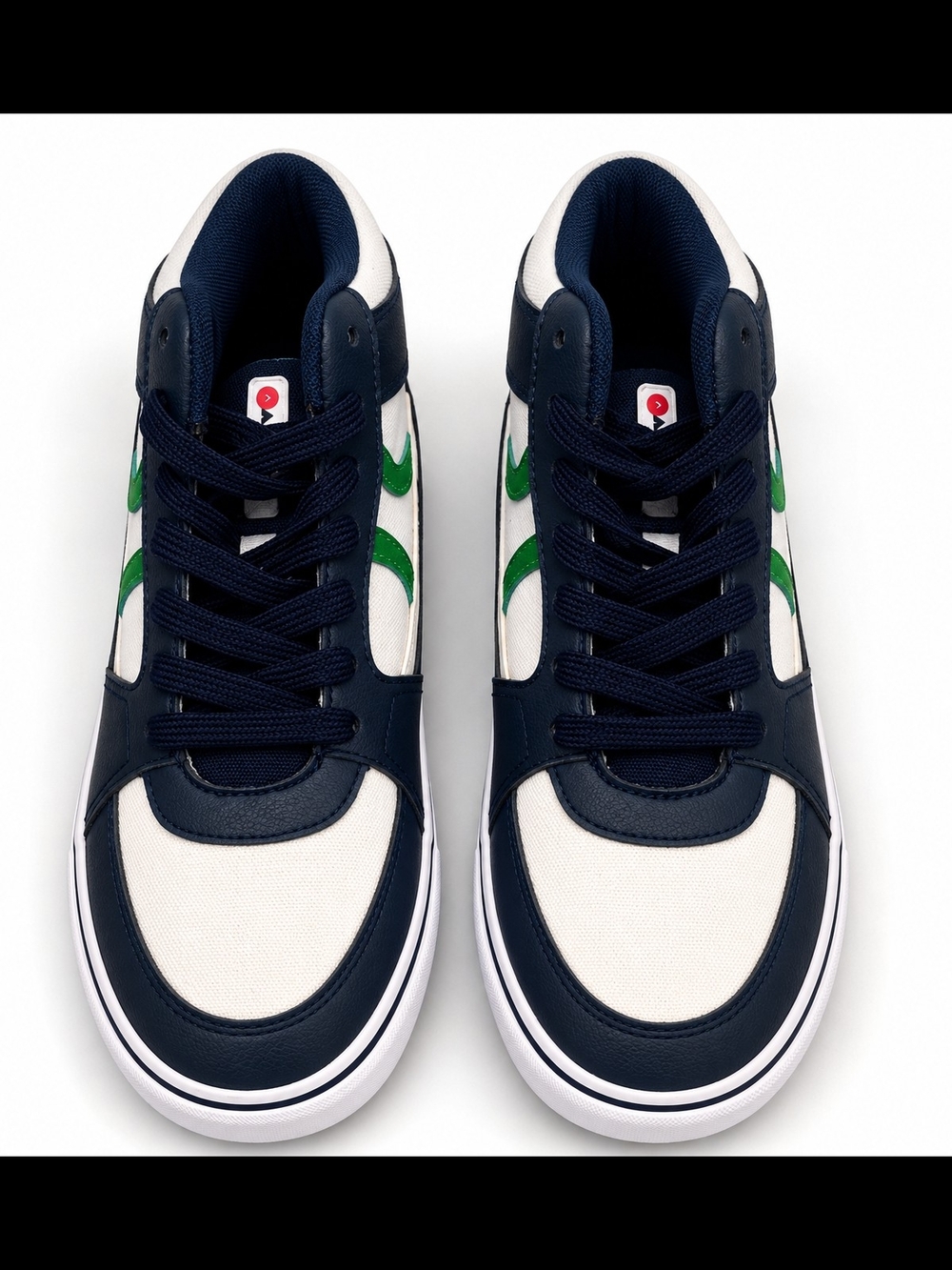 Airwalk Navy, White & Green Low-Top Sneakers